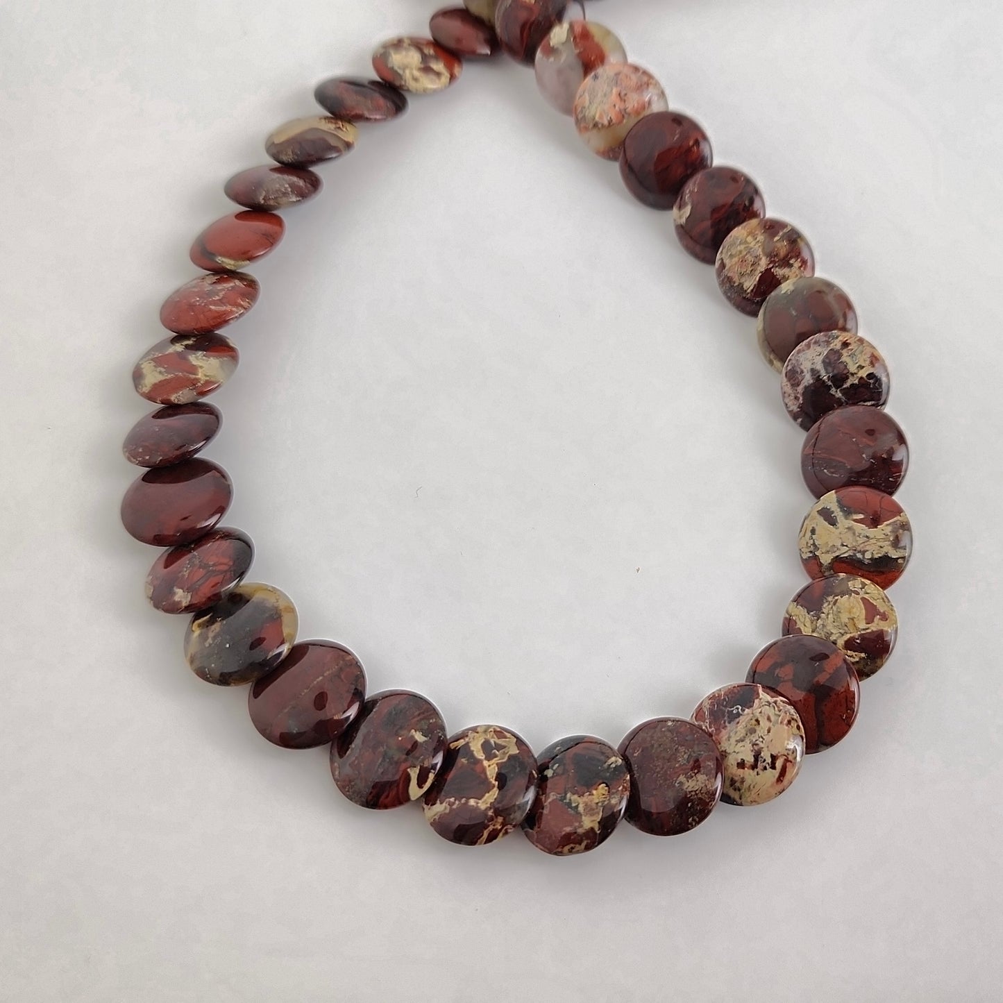 Brecciated Jasper Lentil 12mm