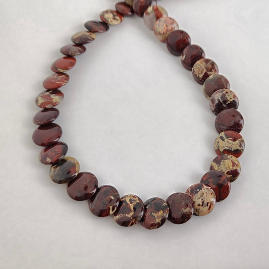 Brecciated Jasper Lentil 12mm