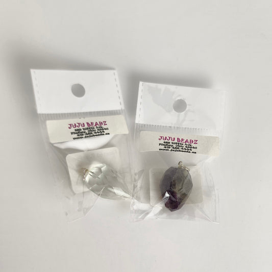 Faceted Pear Pendant Assorted