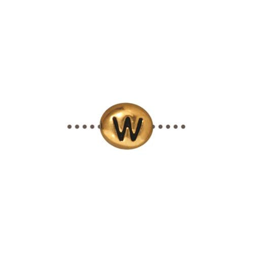 Antique Gold Letter Beads 6mm