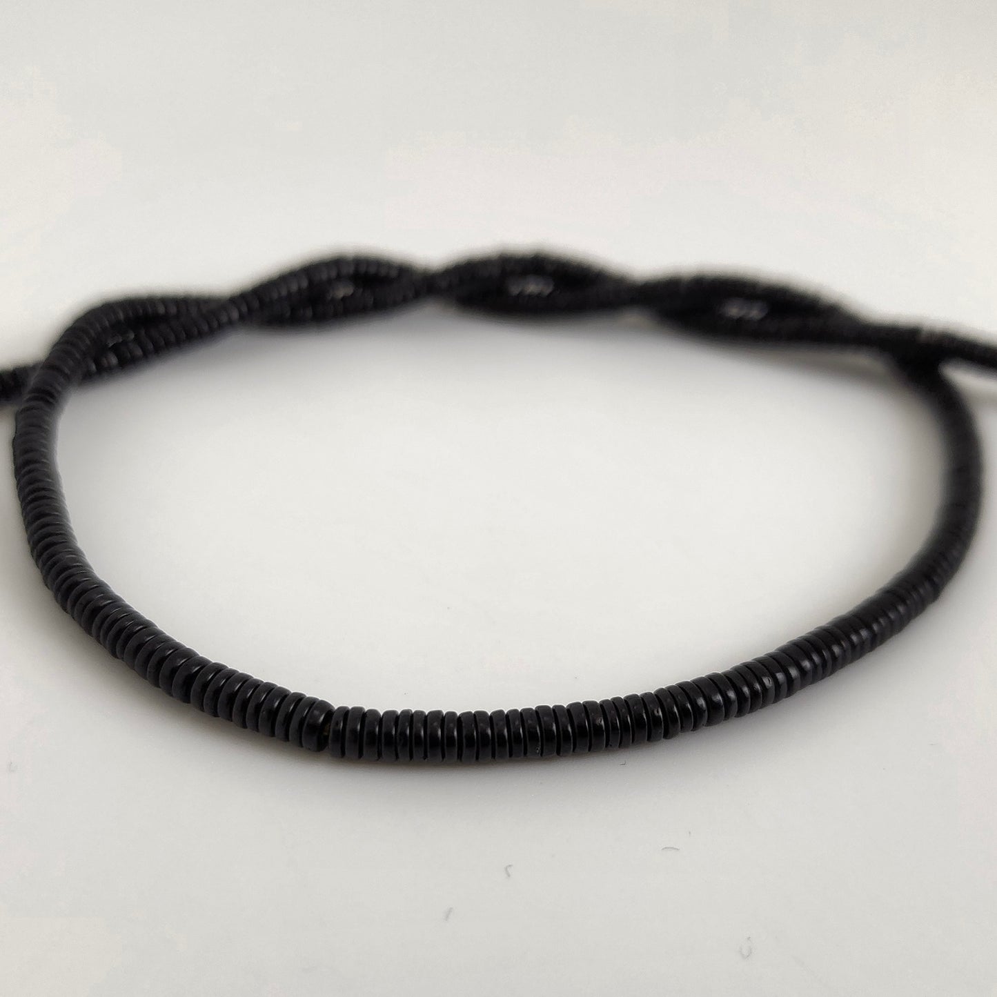 Black Heishi 1x3mm