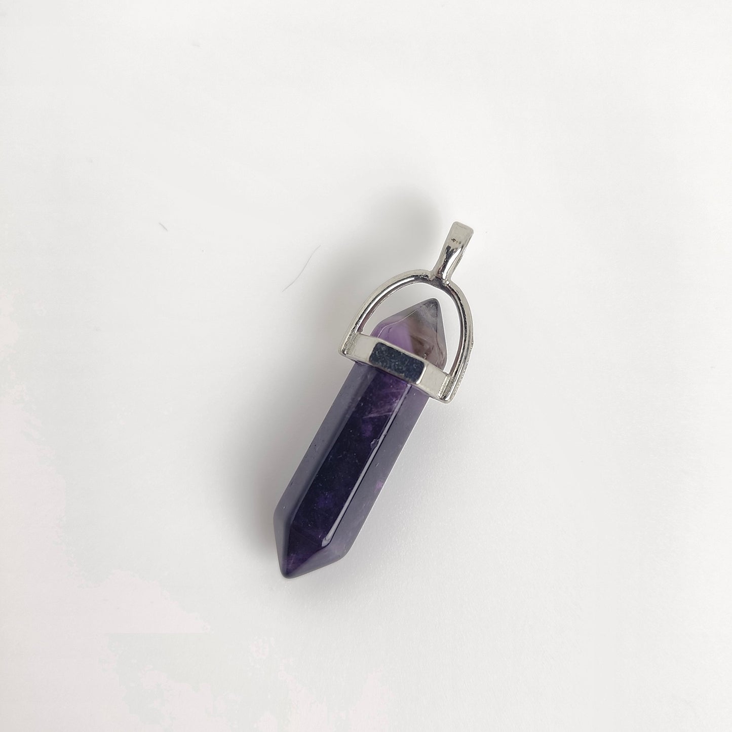 Amethyst Hexagon Pendant 8x32mm