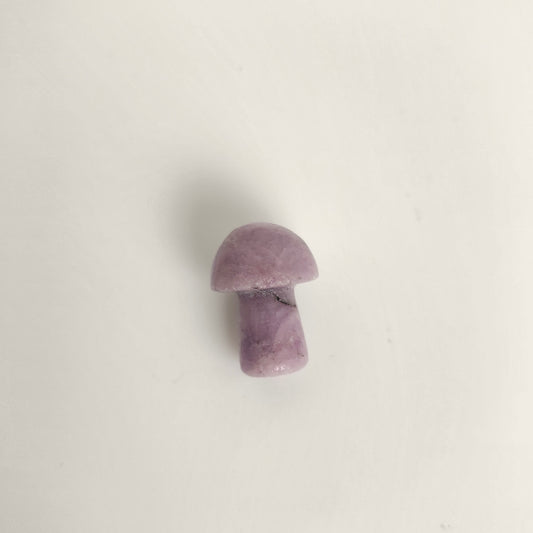 Lepidolite Large-Hole Mushroom 15x19mm