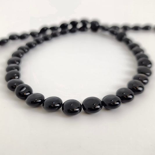 Black Onyx Lentil 8mm
