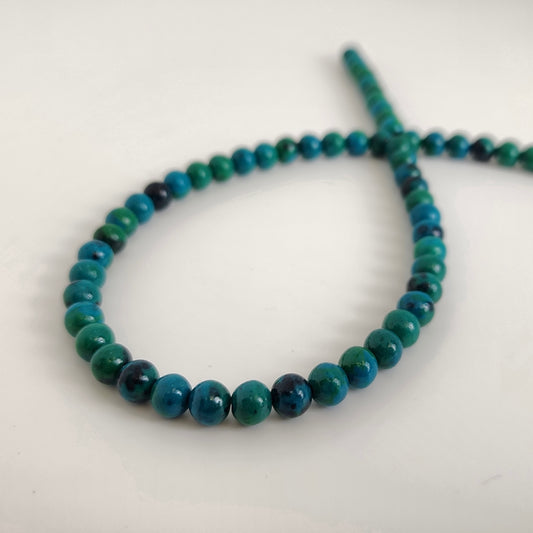 Azurite Chrysocolla Round 6mm