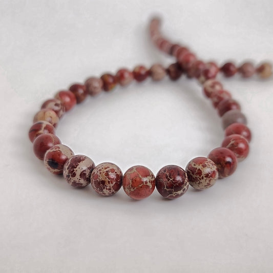 Red Aqua Terra Jasper Round 8mm