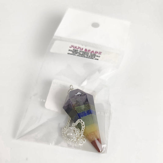 Chakra Faceted Hex Point Assorted