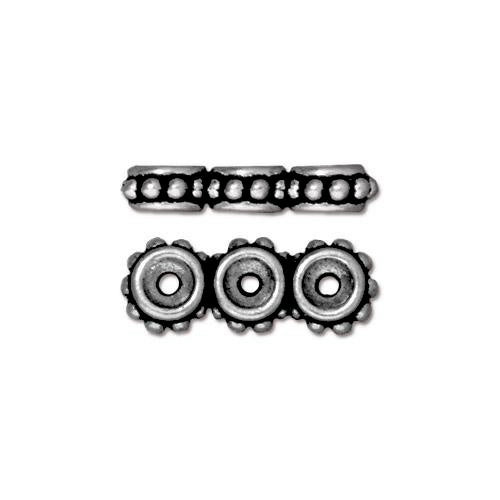 Beaded 3 Hole Bar 3mm