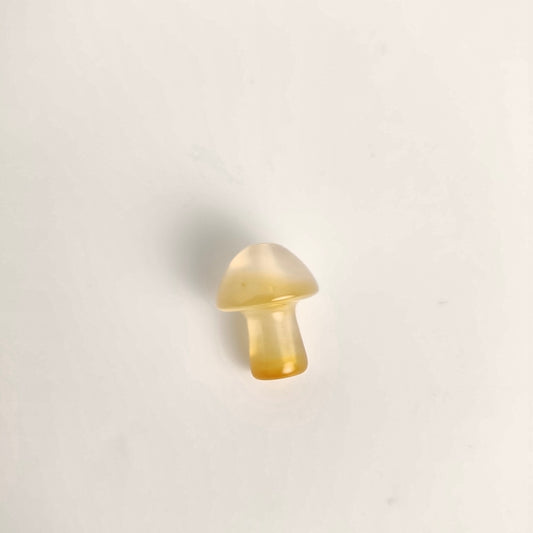 Red Agate Large-Hole Mushroom 15x19mm