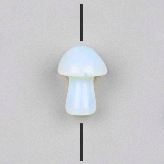 Opaline Large-Hole Mushroom (Syn) 15x19mm