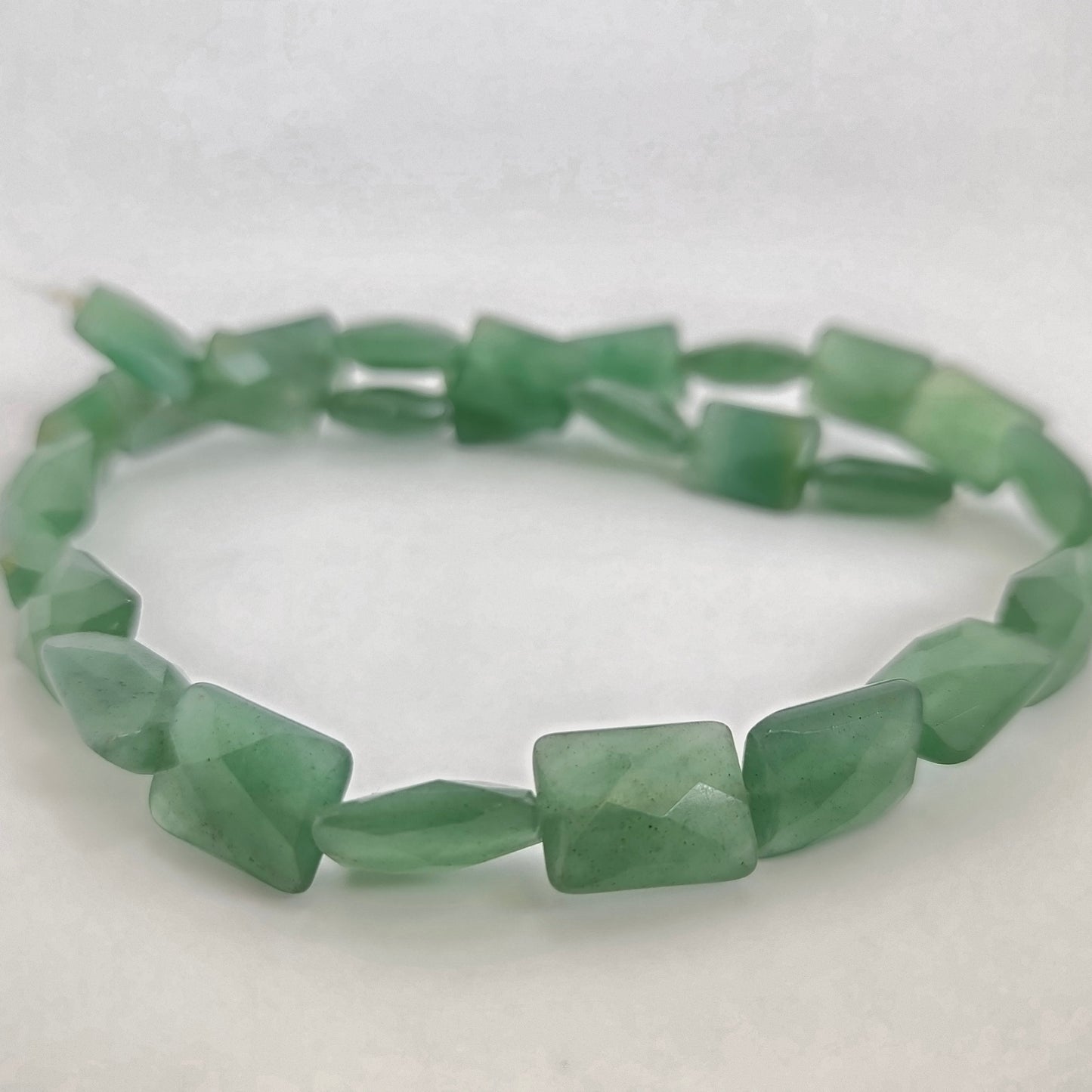 Green Aventurine Faceted Rectangle 10x14mm