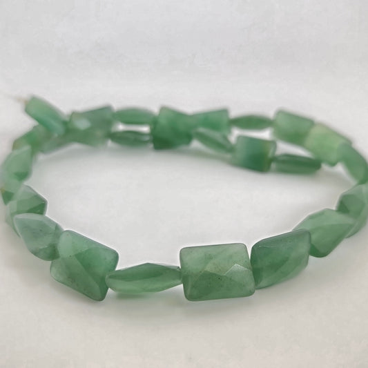Green Aventurine Faceted Rectangle 10x14mm