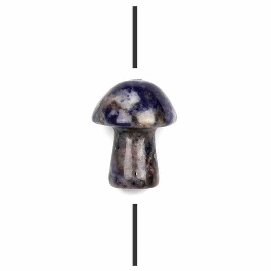 Sodalite Large-Hole Mushroom 15x19mm