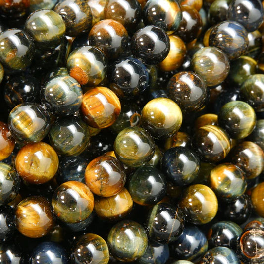 Bluish Brown Tiger's Eye 10mm Round