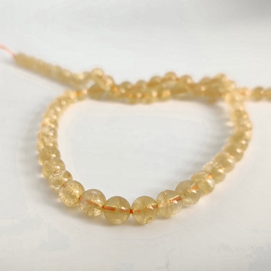 Citrine Round Strand 6mm