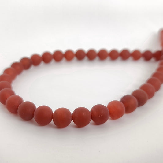 Matte Carnelian Round 8mm