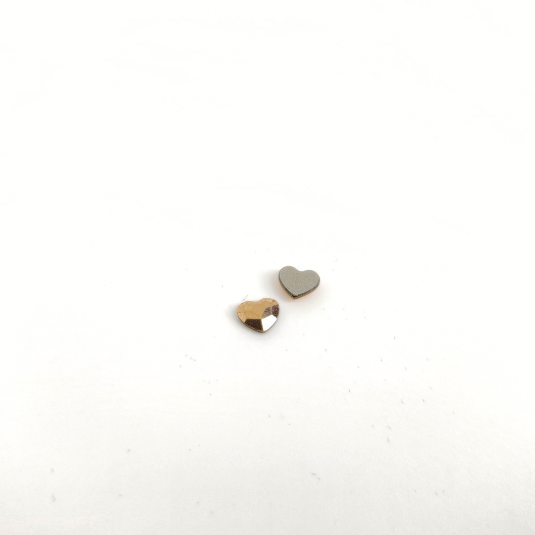 Heart Foil Back 6mm