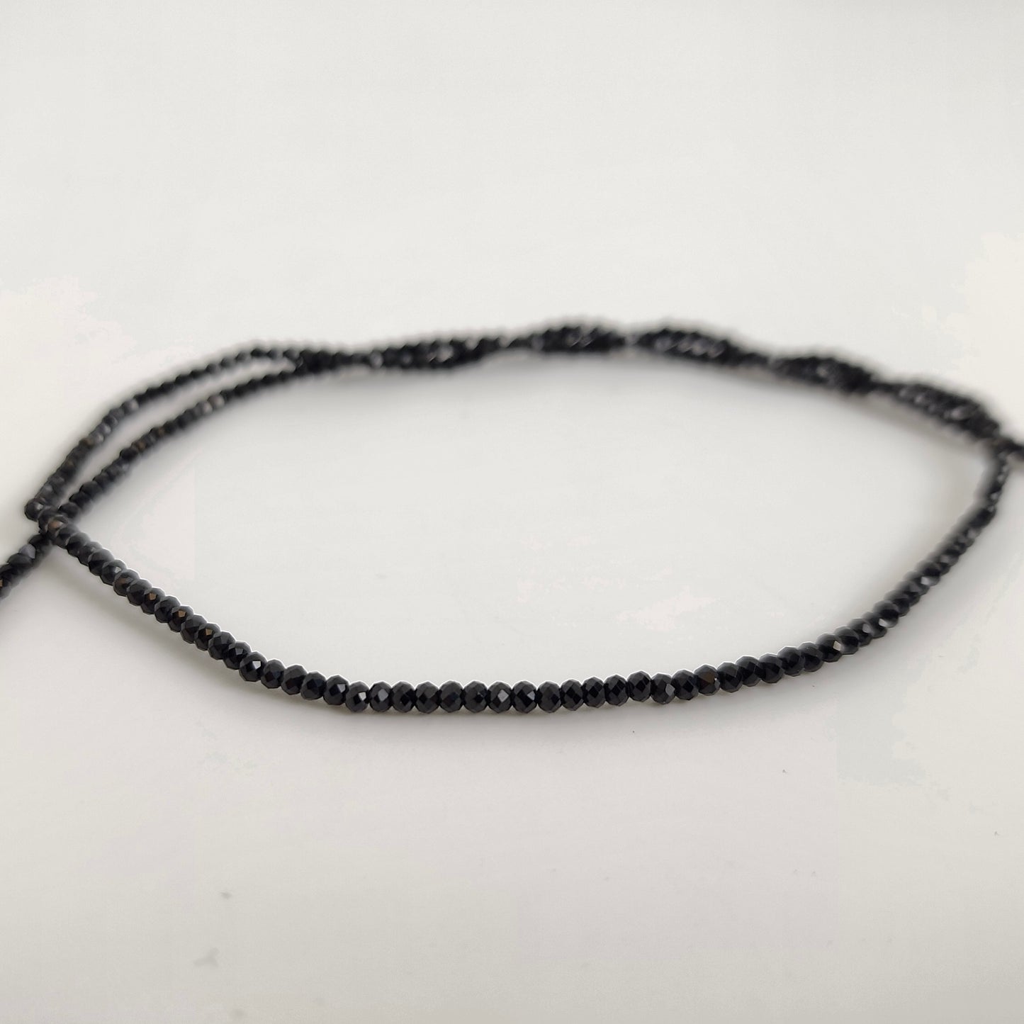 Black Spinal DC Faceted Rondelle 2mm