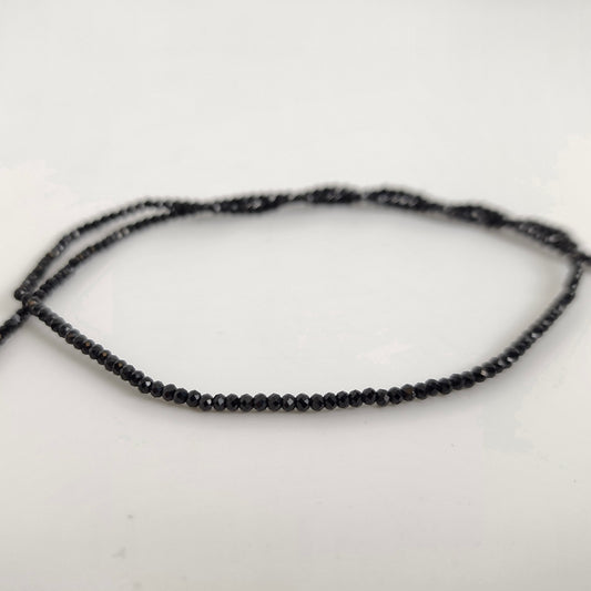 Black Spinal DC Faceted Rondelle 2mm