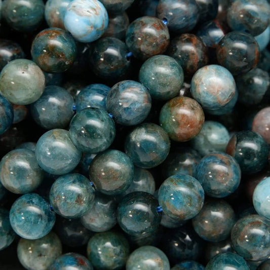 Teal Blue Apatite 10mm Round
