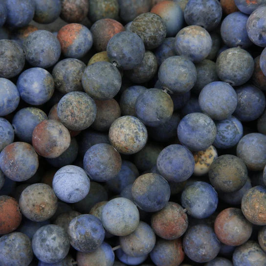 Matte Sunset Dumortierite 10mm Round