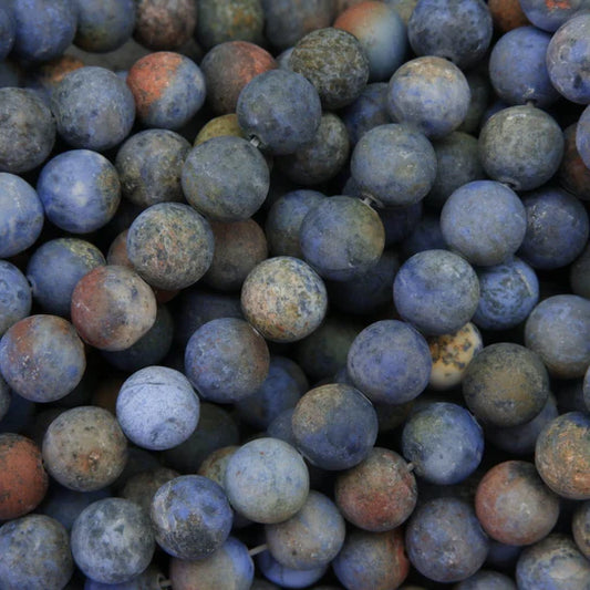 Matte Sunset Dumortierite 10mm Round