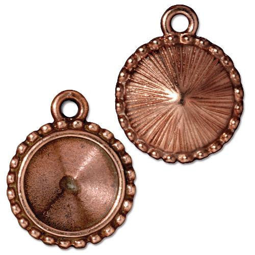 Beaded Round Charm 12mm