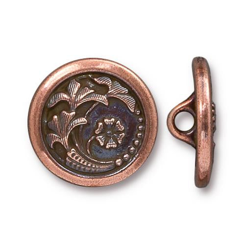 Czech Flower Button 17mm