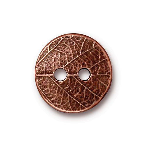Round Leaf Button 17mm